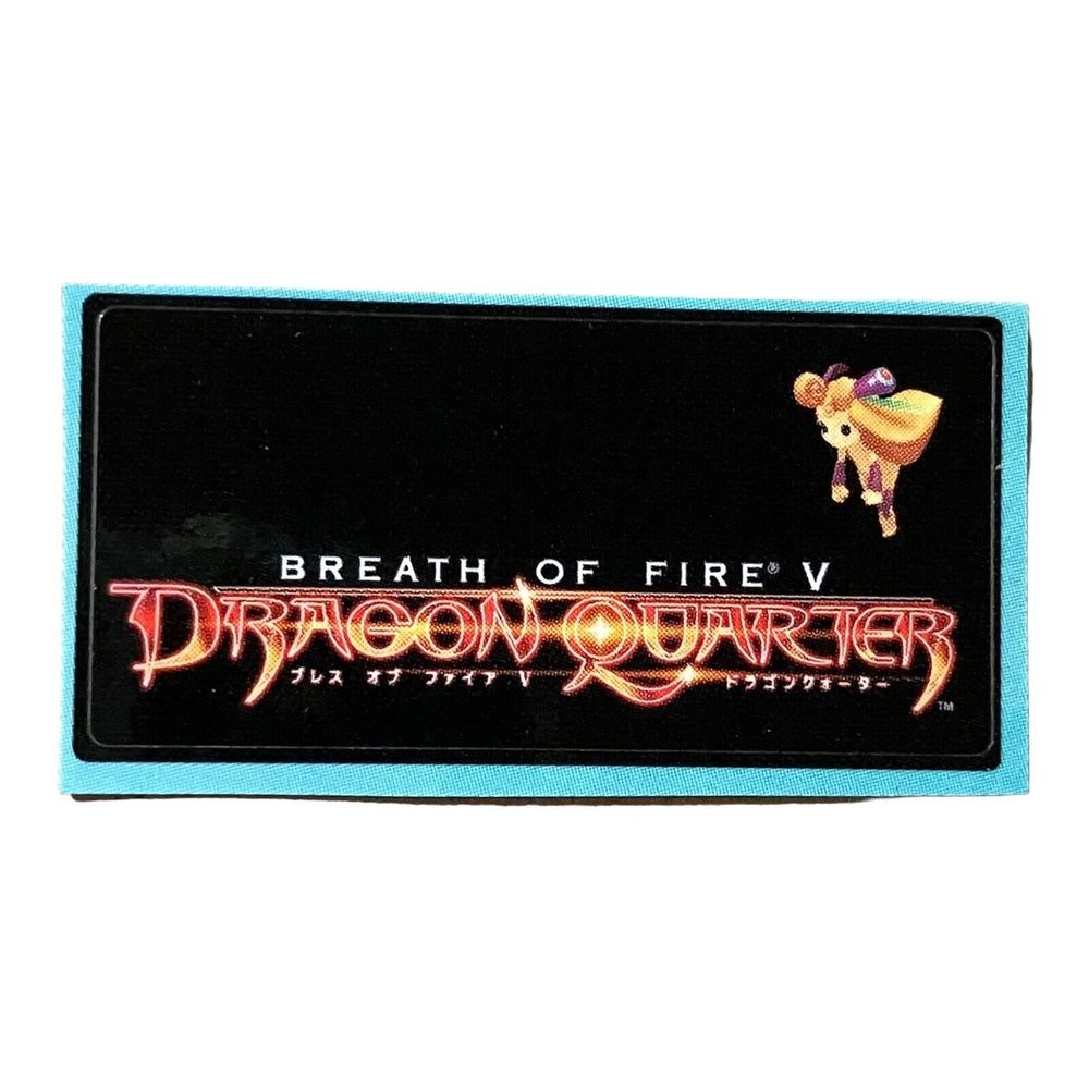 Sony PlayStation 2 Ps2 Breath of Fire: Dragon Quarter Vtg Memory Card‎ Sticker